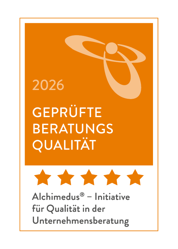 Alchimedus Siegel — Geprüfte Beratungsqualität 2026, 5 Sterne